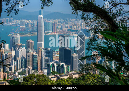 Hong Kong vom Gipfel Stockfoto