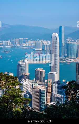 Hong Kong Überblick von der Spitze Stockfoto