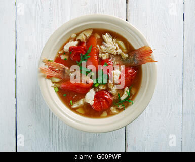 Muschel-Amerika-Suppe Stockfoto