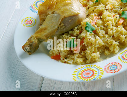 Huhn Dum Biryani Stockfoto