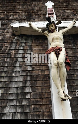 Holzkreuz Stockfoto