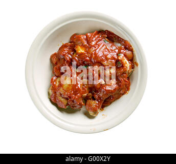 Nigerianische Hühnereintopf - Tomate-Based Eintopf Stockfoto