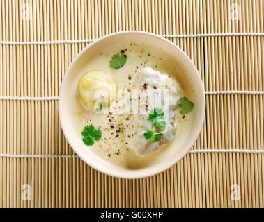 Türkische würzigen Fischsuppe - Balık Chorbası Stockfoto