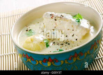 Türkische würzigen Fischsuppe - Balık Chorbası Stockfoto