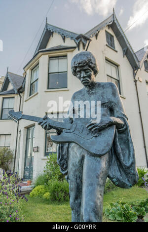 Jimi Hendrix Statue, Isle Of Wight, Südengland. Stockfoto