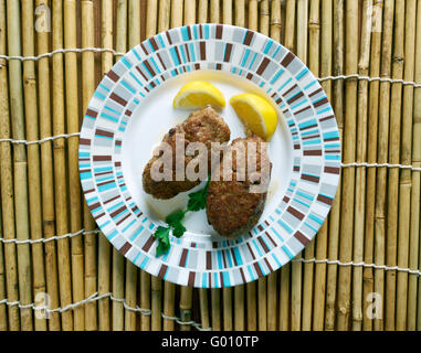 Sheftalia traditionellen zypriotischen Essen. Stockfoto