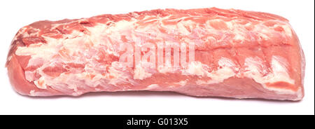 rohes Fleisch isoliert auf weißem Hintergrund Stockfoto
