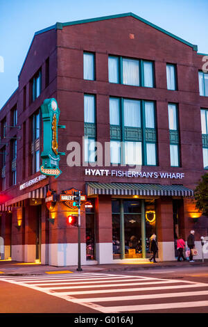 Das Hyatt Hotel am Fishermans Wharf in San Francisco, Kalifornien am North Point und Taylor Street Stockfoto