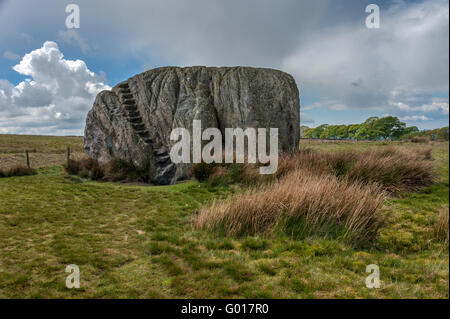 Großer Stein des Fourstones in der Nähe von hohen Bentham in North Yorkshire Stockfoto