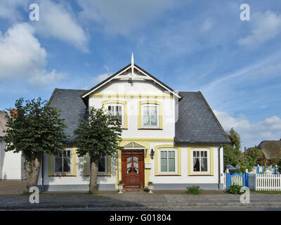 Typische Kapitäne Haus in Wyk auf Föhr, Deutschland Stockfoto