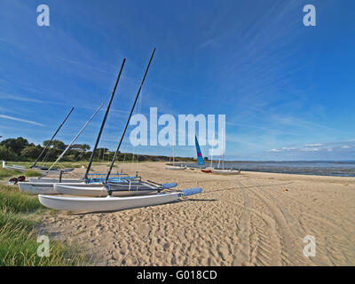 Segelschule in Munkmarsch Bay, Deutschland Stockfoto