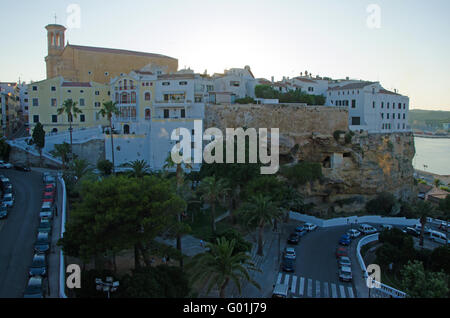 Menorca, Balearen, Spanien: Panoramablick von Mahon, der Hauptstadt von Menorca Stockfoto