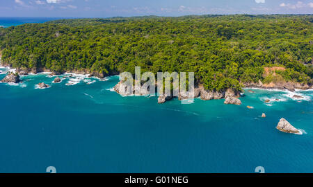 CORCOVADO Nationalpark, COSTA RICA - Pazifik-Küste der Halbinsel Osa. Stockfoto