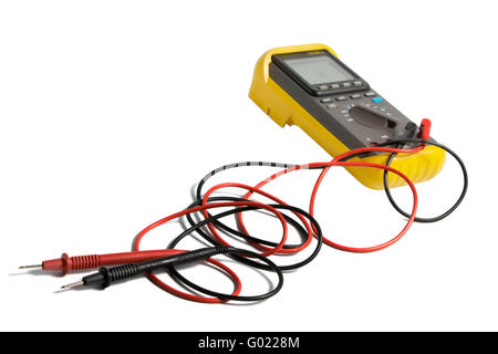 Professionelle digital-Multimeter auf dem weißen Hintergrund isoliert Stockfoto