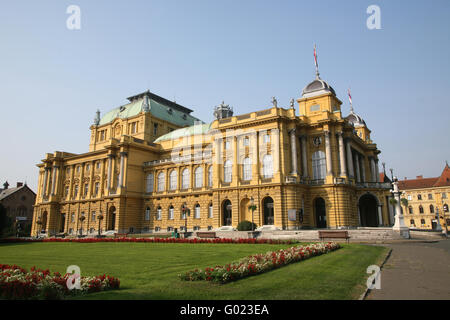 Das Kroatische Nationaltheater - Zagreb, Kroatien Stockfoto