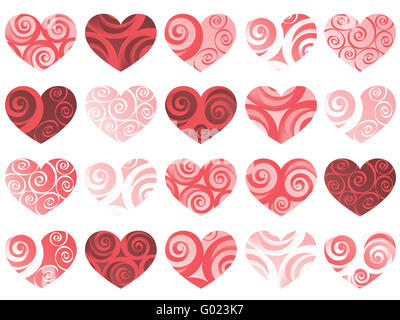 isolierte Herz Muster. Vektor-Urlaub-Valentinstag Stockfoto