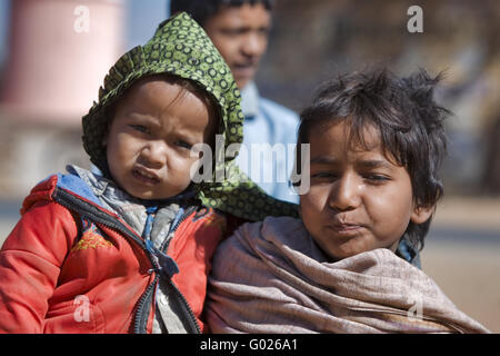 indische Straße Kinder, Nordindien, Indien, Asien Stockfoto