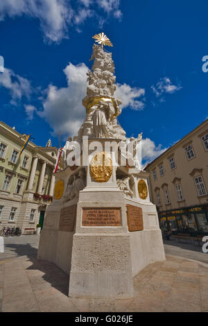 Pestsäule in Baden, Niederösterreich, Österreich Stockfoto