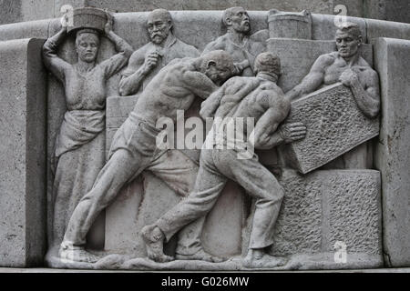 Platten auf dem Dr.-Karl-Lueger-Platz in Wien, Österreich, Europa Stockfoto