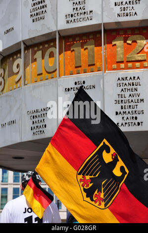 Soccer World Cup Berlin Alexanderplatz, Fußball-Welt Weltmeisterschafften Berlin Alexanderplatz Stockfoto