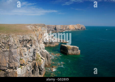 St. Govan Kopf Pembrokeshire Coast National Park South West Wales UK Stockfoto