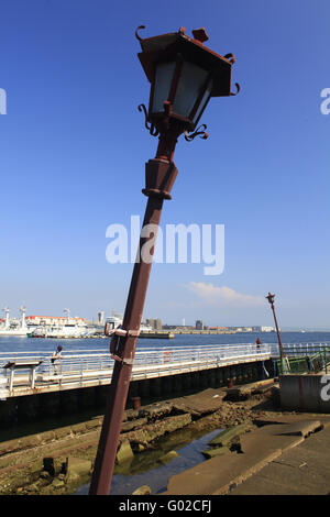 Kobe, Japan, Erdbebenschäden Stockfoto