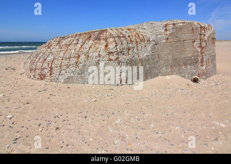 Bunker dänische Küste Stockfoto