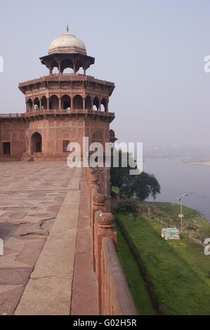 Anbau von roten Sandstein des Taj Mahal Stockfoto