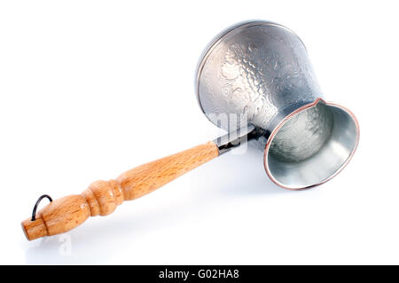 Alten Stil Kaffeekanne isoliert auf weißem Hintergrund Stockfoto