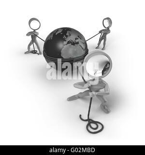 Suche-Men - englischsprachige Erde Stockfoto