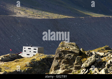 Berghütte Anenhuette, Wallis, Schweiz Stockfoto