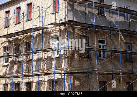 Restaurierung des Gebäudes Stockfoto