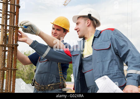 Akzeptanz der Arbeit Ingenieur akzeptieren Bauarbeiten Stockfoto