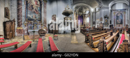 barocke Pfarrkirche in Stockerau, Weinviertel Region, Niederösterreich, Österreich Stockfoto