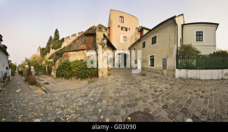 alte Stadt von Dürnstein, Wachau Region, Niederösterreich, Österreich Stockfoto