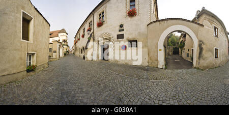 alte Stadt von Dürnstein, Wachau Region, Niederösterreich, Österreich Stockfoto