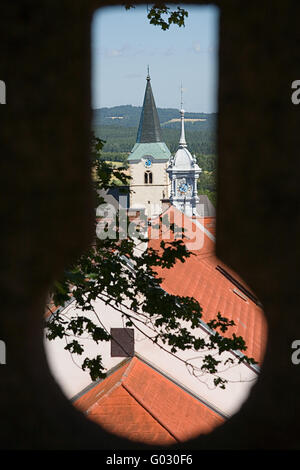 Stadtbild von Weitra, Waldviertel Region, Austra, Niederösterreich Stockfoto