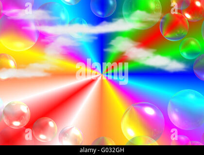 Farben des Regenbogens, Hintergrund Stockfoto