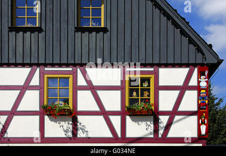 Traditionellen Fachwerkhaus, Seiffen, Deutschland Stockfoto