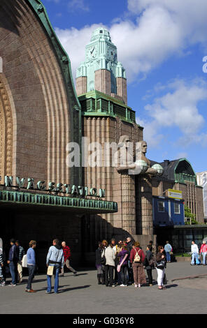 Am Hauptbahnhof, Helsinki, Finnland Stockfoto