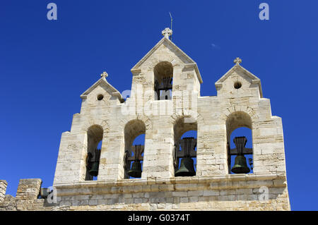 Elfry von der Kirche von Saintes-Maries-de-la-Mer Stockfoto