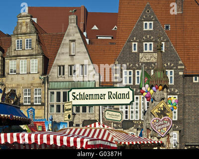 Kleine kostenlose Messe Bremen Markt Platz, Deutschland Stockfoto