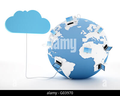 Cloud-computing-Konzept Stockfoto