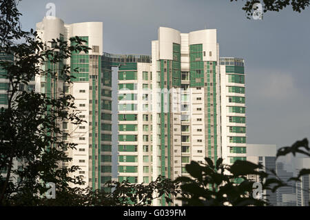 Hoch steigenden Wohngebäude in Hong Kong Stockfoto