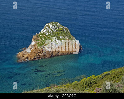 Felsen in der Nähe von Masua im Südwesten von Sardinien, Italien Stockfoto