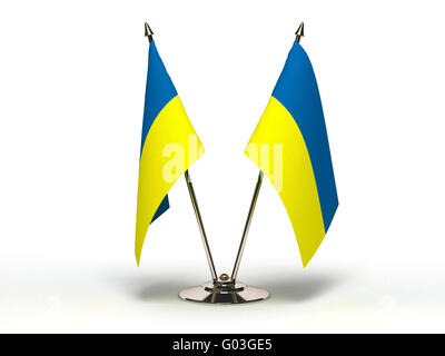 Miniatur-Flagge der Ukraine Stockfoto