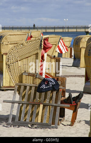 Am Strand von Grömitz, Ostsee, Deutschland Stockfoto