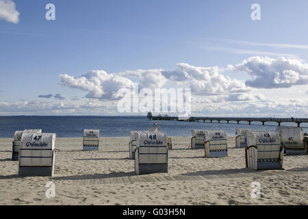 Am Strand von Grömitz, Ostsee, Deutschland Stockfoto