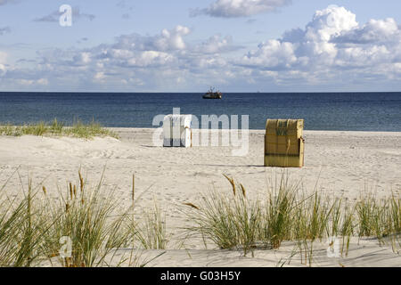 Am Strand von Grömitz, Ostsee, Deutschland Stockfoto