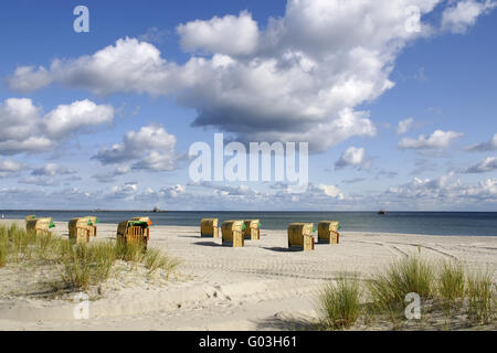 Am Strand von Grömitz, Ostsee, Deutschland Stockfoto